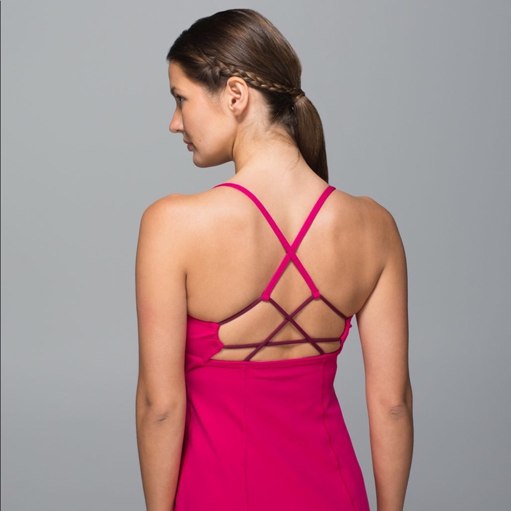 Lululemon Dancing Warrior Tank Pink/Magenta Size 8